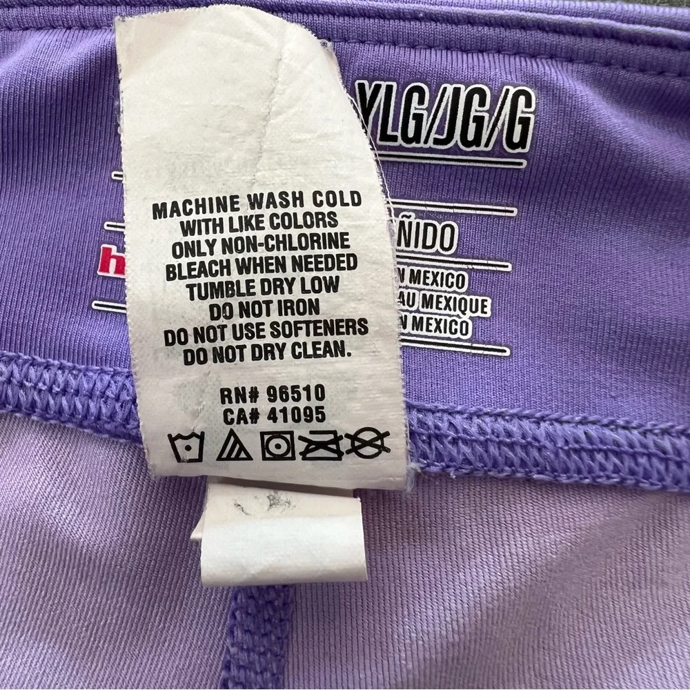 Under Armour HeatGear Purple Camo Printed Leggings, Ankle Crop Girls’ Size Large